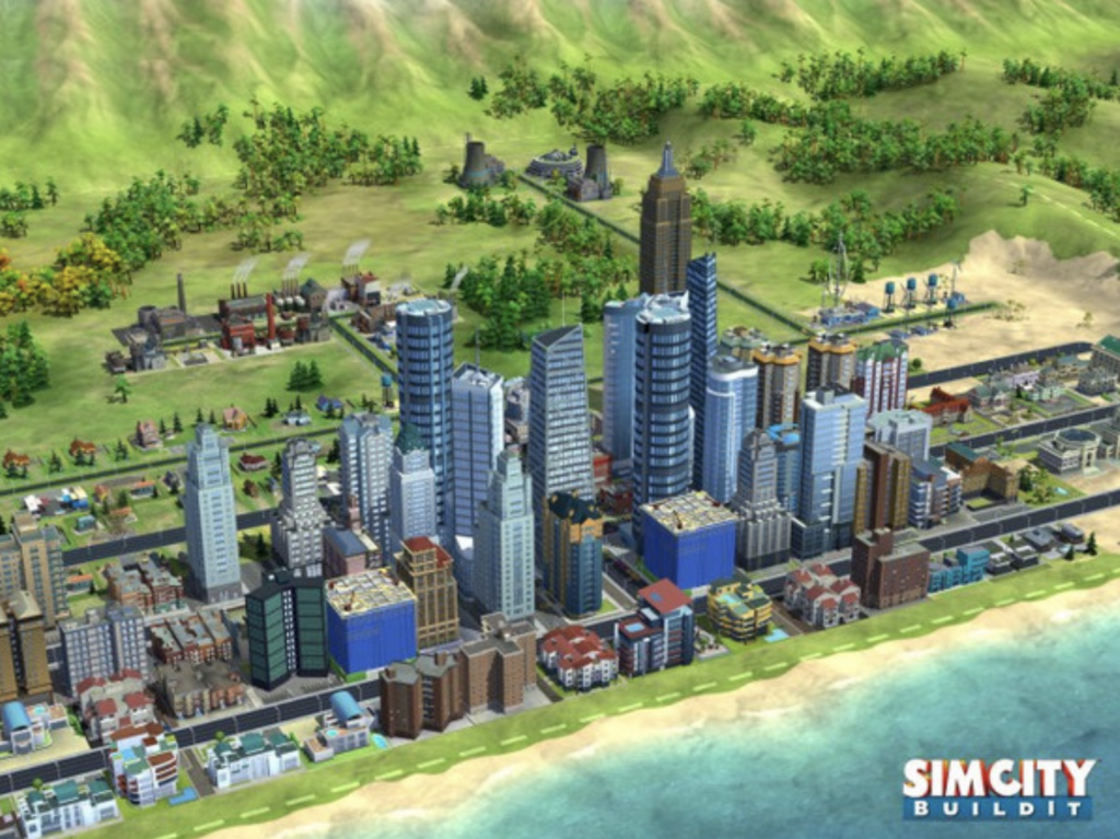 城市模擬遊戲《SimCity Buildit》遊戲畫面