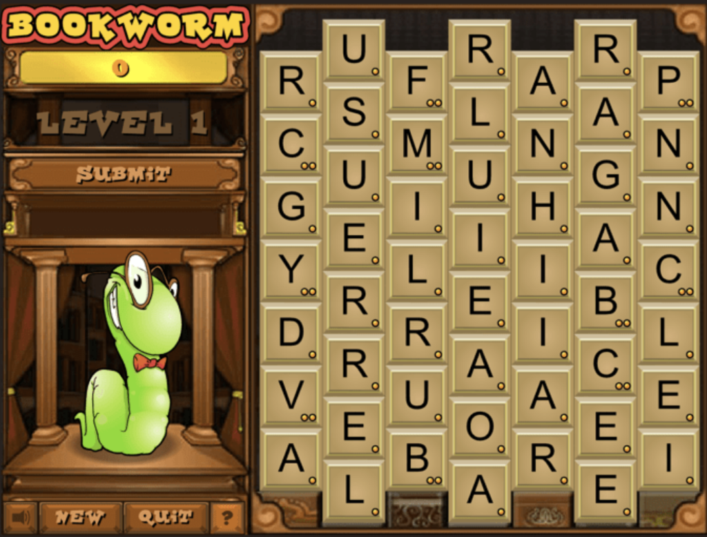 文字類休閒遊戲《Bookworm》